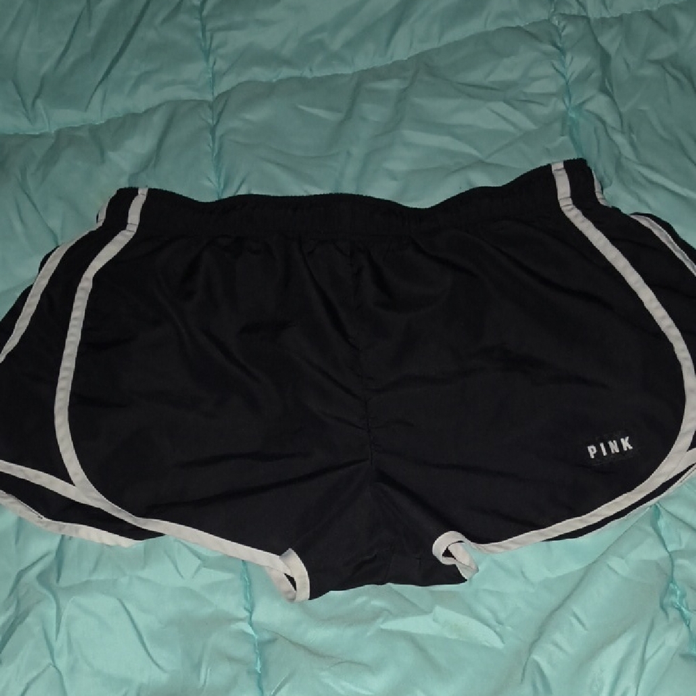 PINK Victoria's Secret Black and White Athletic Shorts